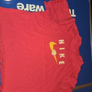 Nike Kids Red Tee with Yellow Swoosh